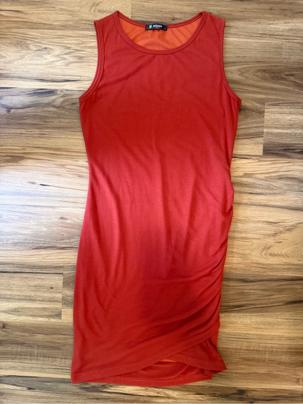 Sleeveless Orange Bodycon Dress